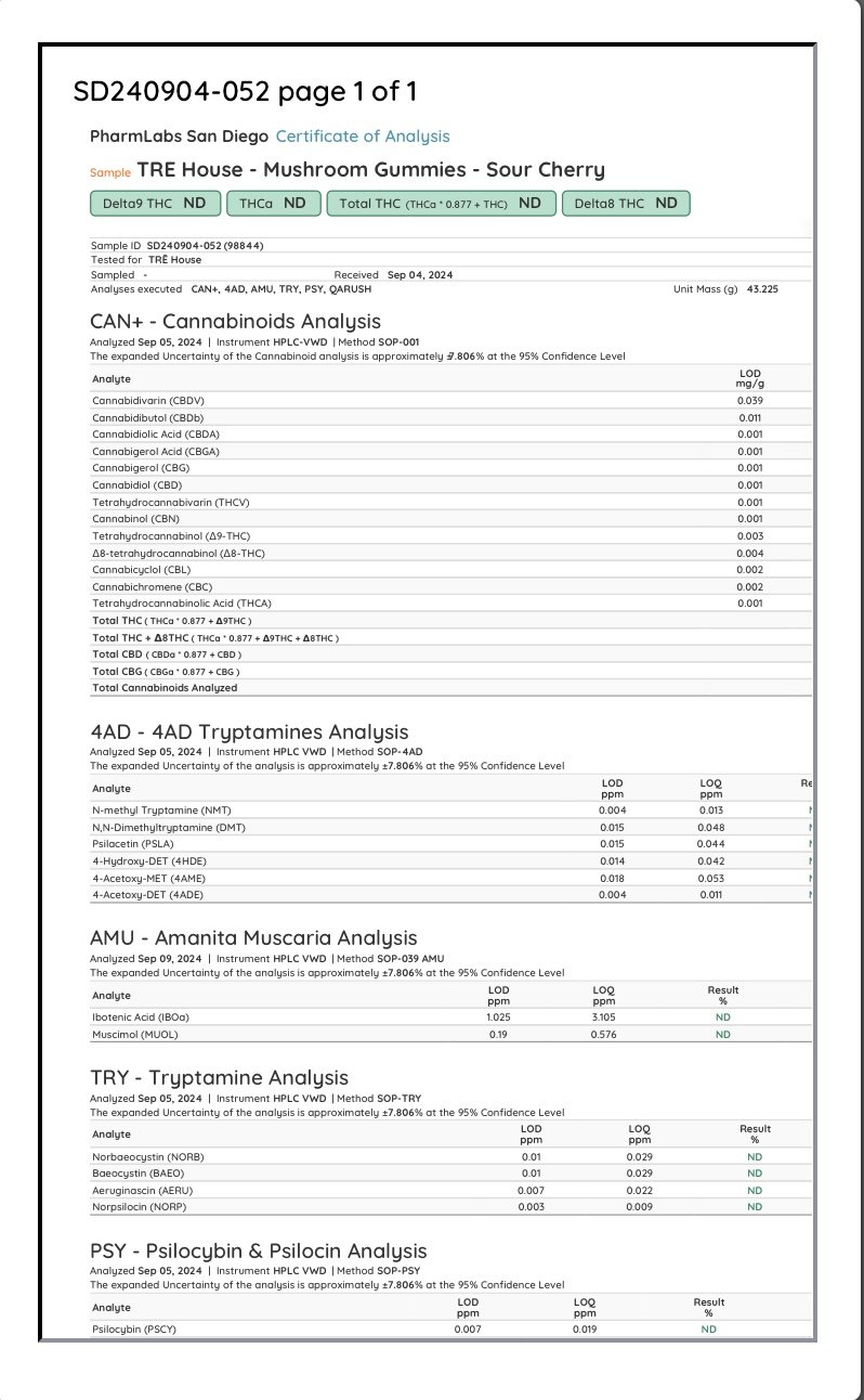 Sour Cherry Tre House Magic Mushroom Gummies - Image 2
