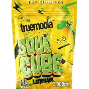 Lemonade Truemoola Sour Cube Live Resin Infused THC Gummies 2000MG