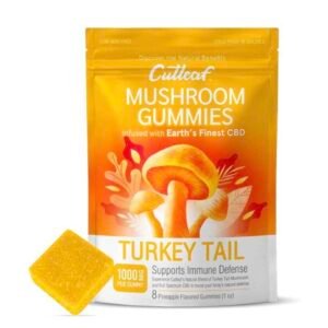 Turkey Tail Pineapple Cutleaf Mushroom CBD Gummies 1000mg