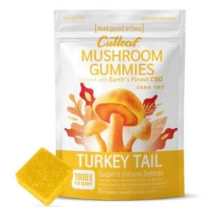 Turkey Tail Cutleaf Mushroom Gummies Zero THC 1000mg
