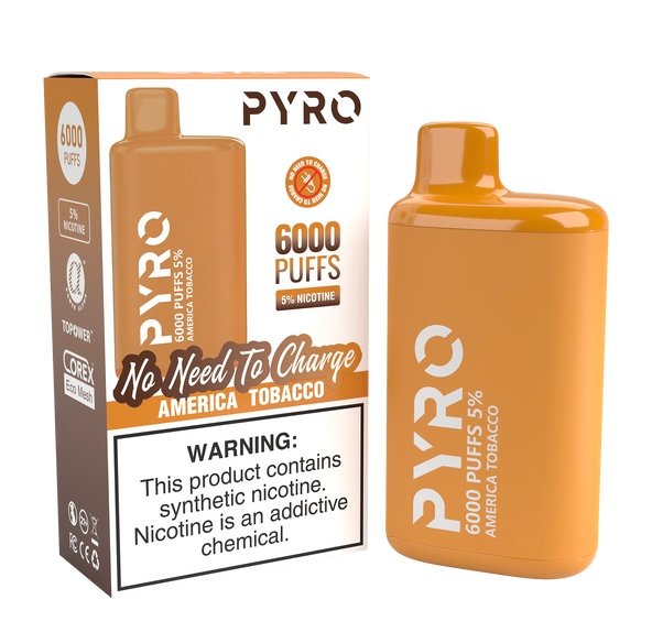 PYRO 6000 Puffs American Tobacco