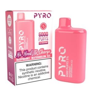PYRO 6000 Puff Raspberry Watermelon Ice