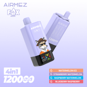 Airmez vape - Fox 4in1 120000puffs Disposable Vape Watermelon Ice & Strawberry Watermelon & Raspberry Watermelon & Blueberry Raspberry