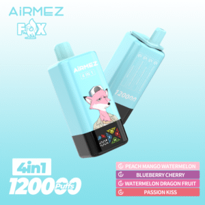 Airmez vape - Fox 4in1 120000puffs Disposable Vape Peach Mango Watermelon & Blueberry Cherry & Watermelon Dragon Fruit & Passion Kiss