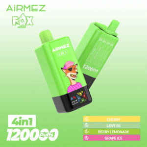 Airmez vape - Fox 4in1 120000puffs Disposable Vape Cherry & Love 66 & Berry Lemonade & Grape Ice