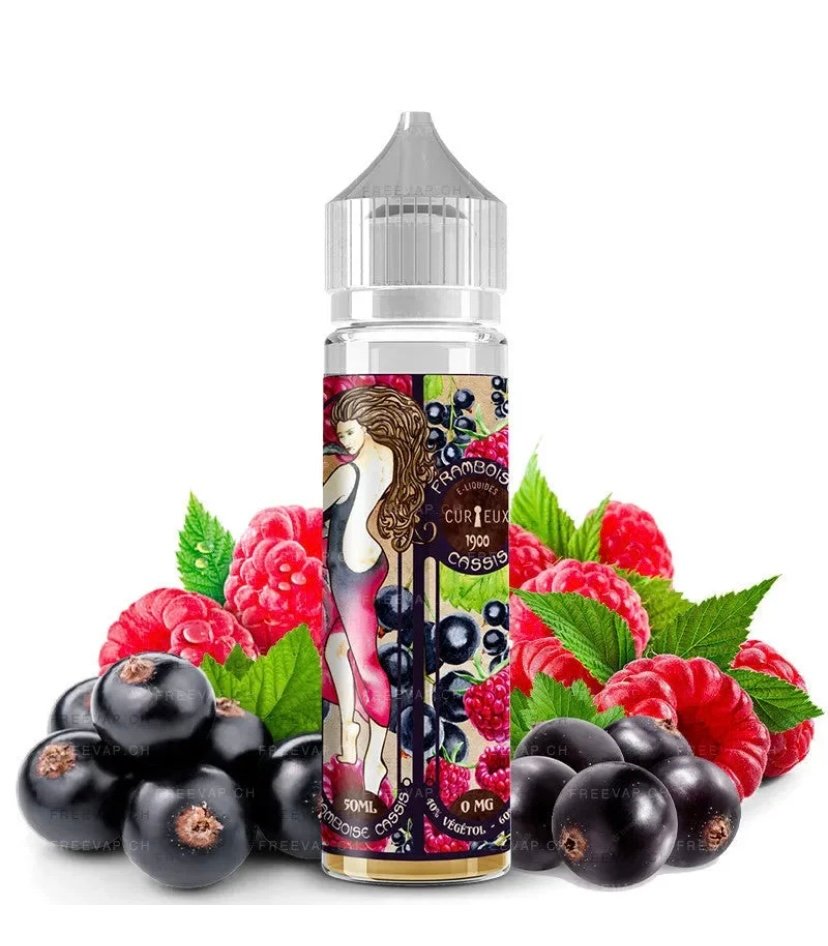 E-Liquid Framboise Cassis – Shortfill Format – 1900 Edition by Curieux | 50ml | 60/40 (raspberry currant)